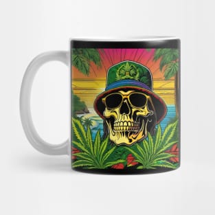 Reggae Music - Jamaican Stoner Skull 45 Mug